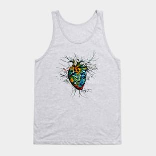 Colorful Anatomical Heart, Human Anatomy artery Tank Top